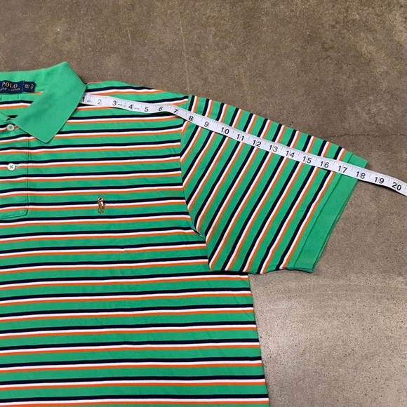 Polo Ralph Lauren Green Striped Polo Shirt - Picture 7 of 10